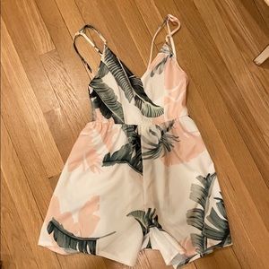 Tobi Criss-Cross Floral Romper